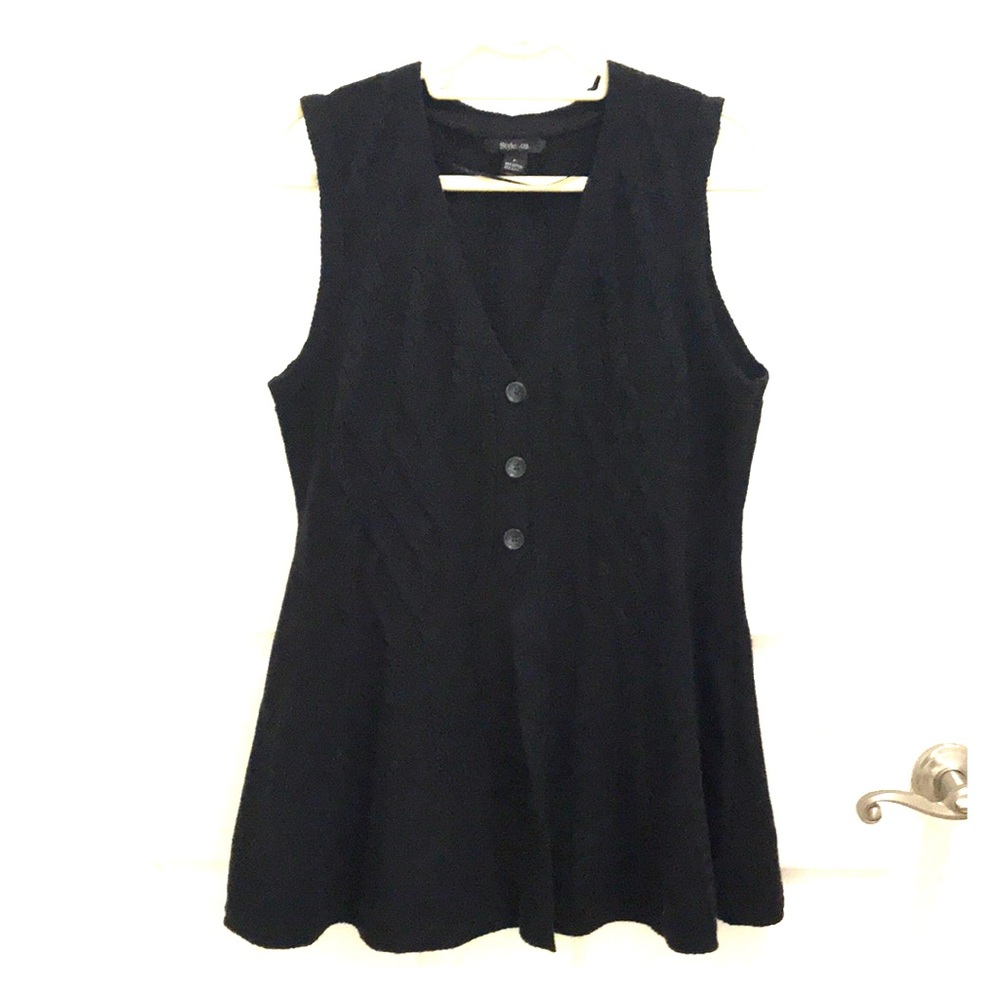 Black Style & Co Sweater Vest